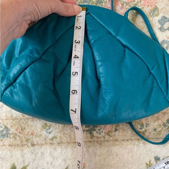 Vintage Park Avenue Int. Genuine Leather Teal Shoulder Bag | Made in USA 80s 90s - Picture 8 of 9